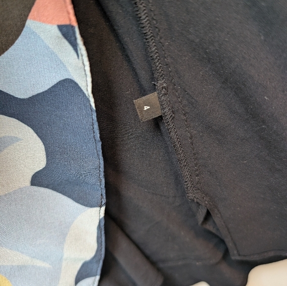 Rebecca Taylor Botanical Garden Mock Neck Silk Blouse size 4 - Picture 5 of 8